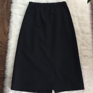 Neiman Marcus black wool skirt